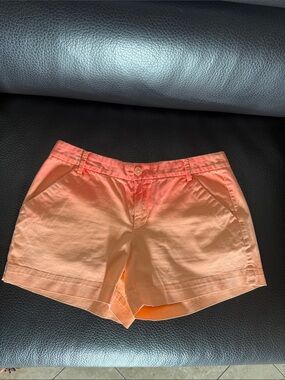 GAP Women's Coral-Peach Ombre Cotton Bermuda Shorts
